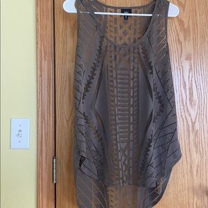Size medium Mossimo army green aztec tank top.